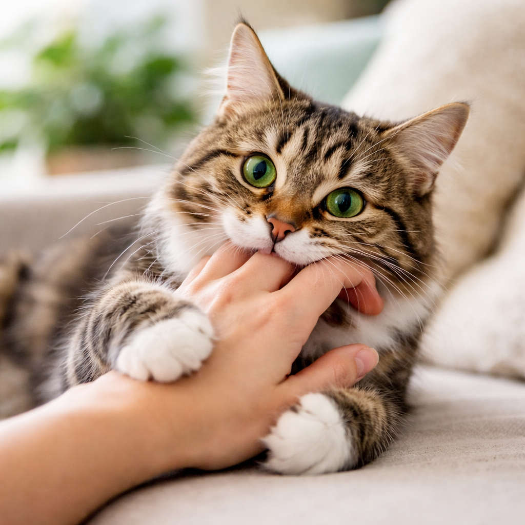 Dlaczego kot gryzie podczas głaskania? 7 powodów, które warto znać