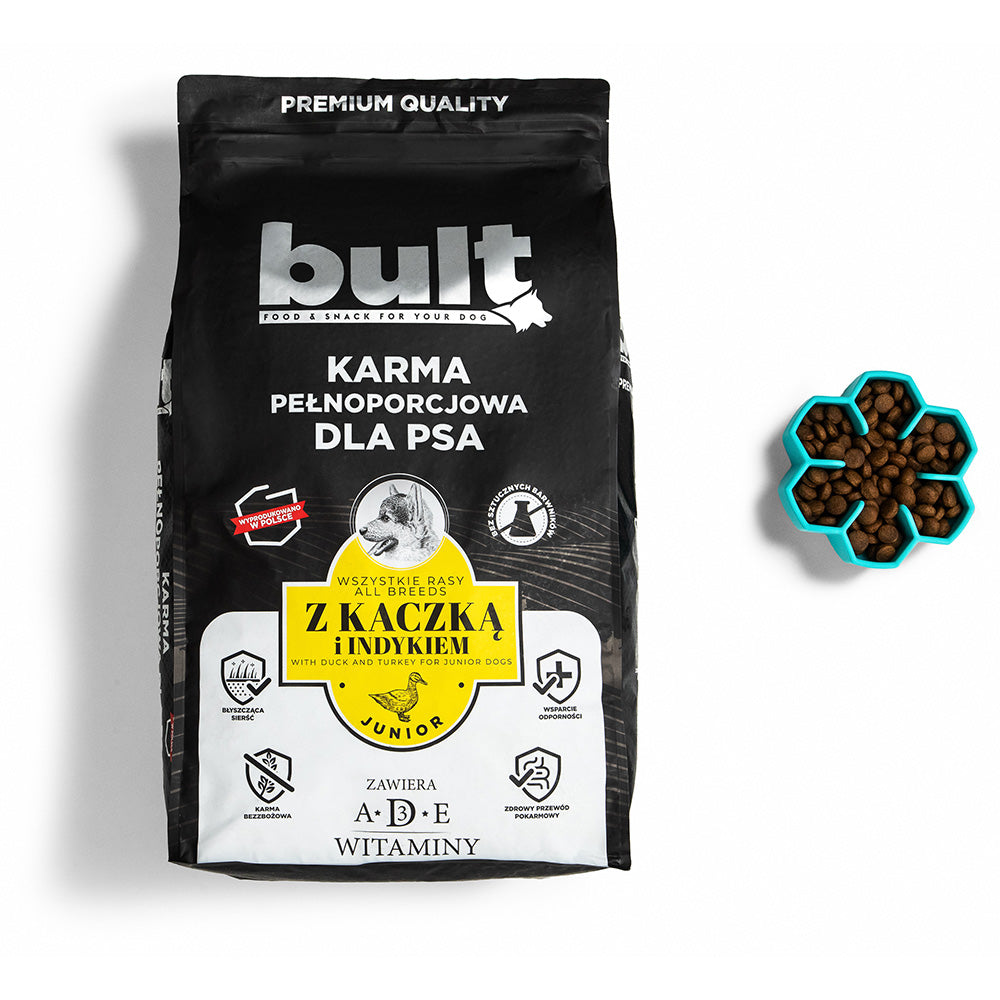 BULT sucha karma dla psa kaczka i indyk, dla szczeniąt