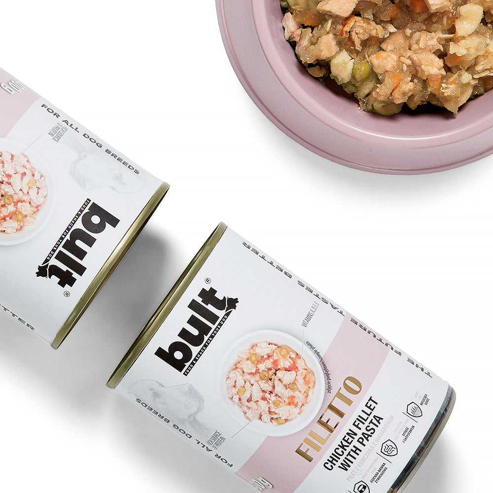 BULT Fleischfilets Nassfutter für Hunde, Huhn, Geschmacks-Mix, Dose, 12 x 400g