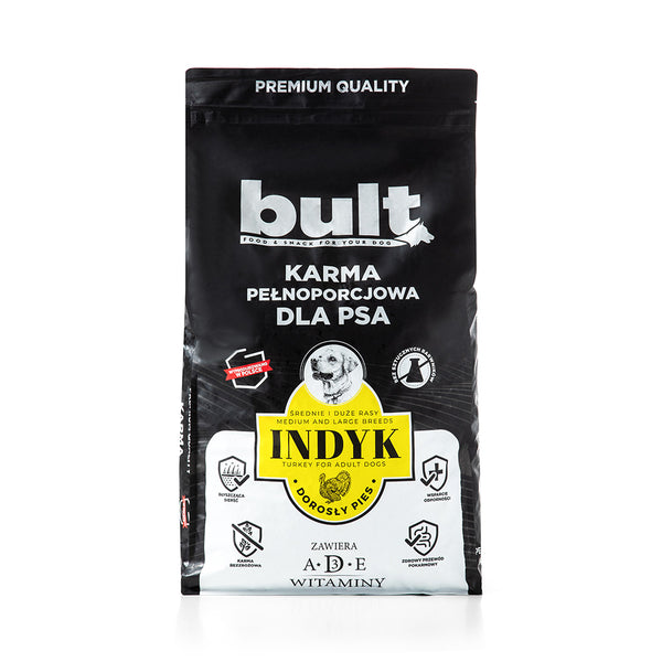 BULT sucha karma dla psa indyk, dla dorosłych psów