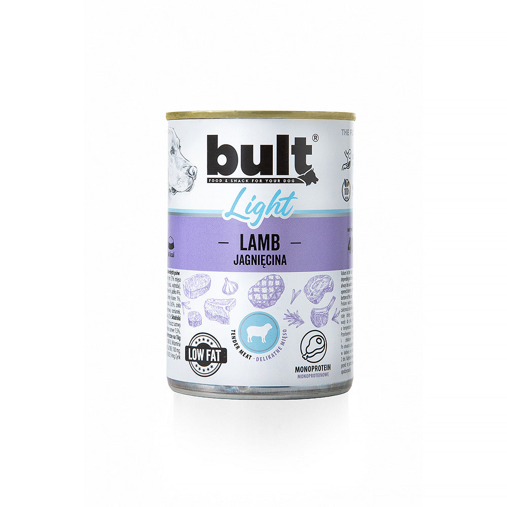 BULT LIGHT mokra karma dla psa jagnięcina, puszka 400 g, monoprotein