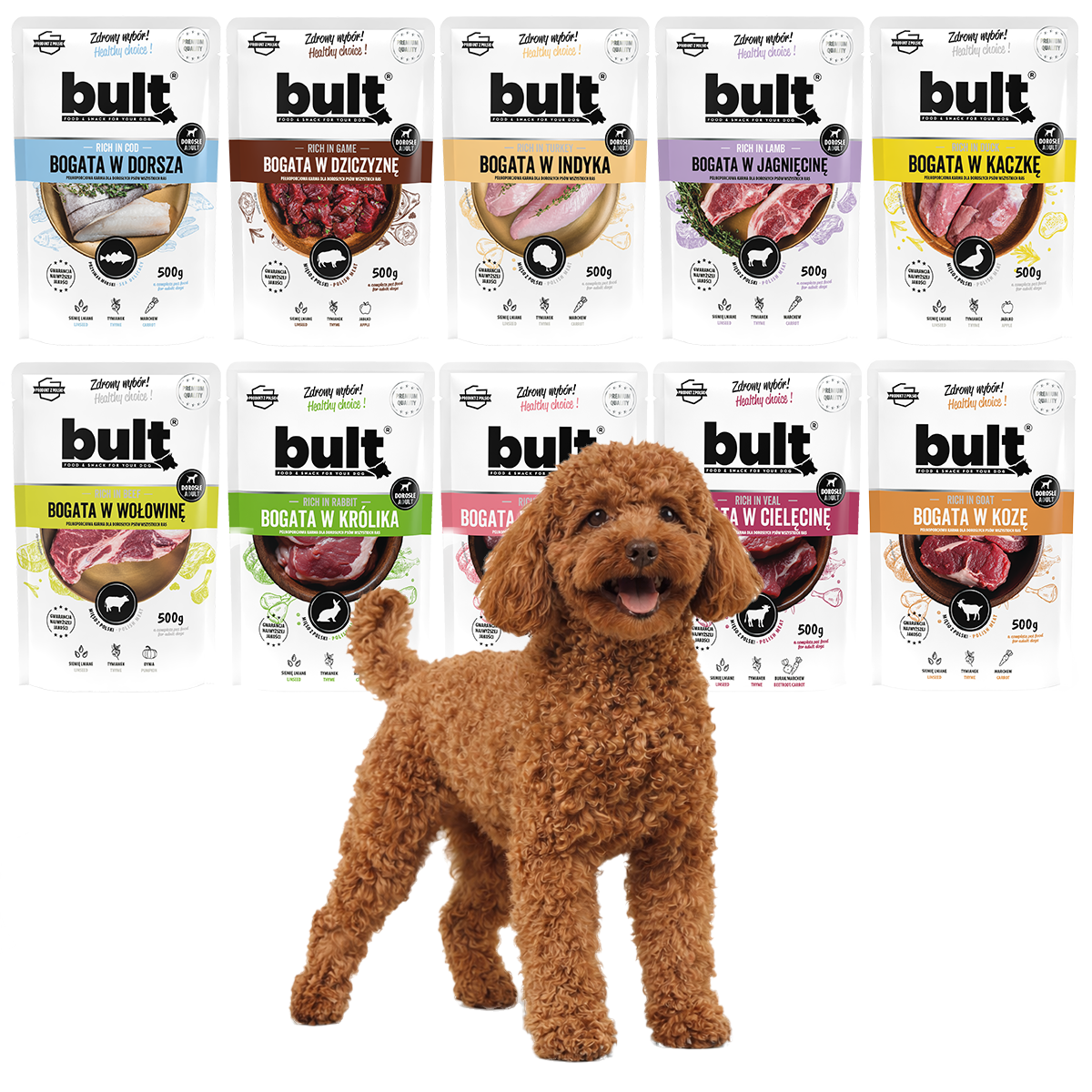 Zestaw 10x500g Saszetka mielonka BULT Mix Smaków