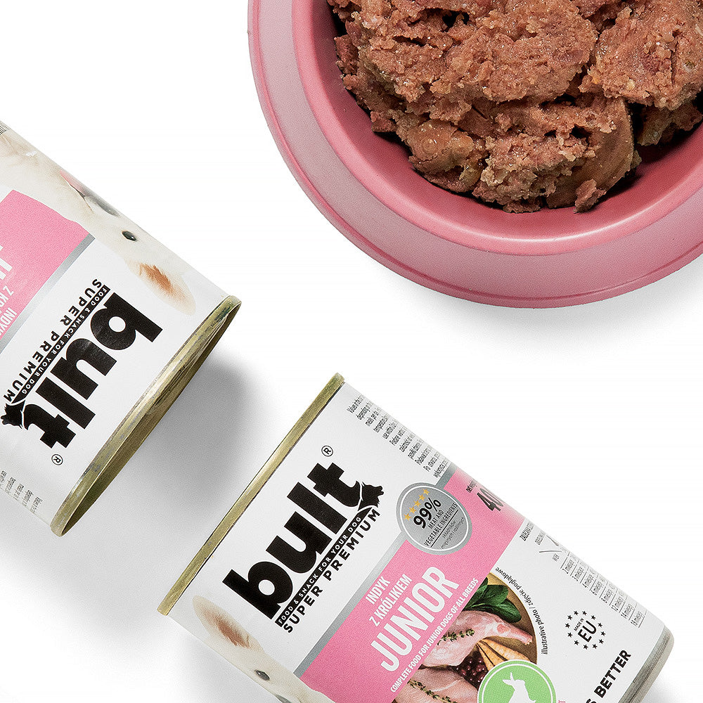 BULT Junior mokra karma dla szczeniąt indyk z królikiem 400 g