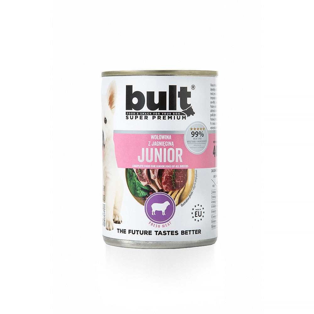 BULT Junior mokra karma dla szczeniąt wołowina z jagnięciną 400 g
