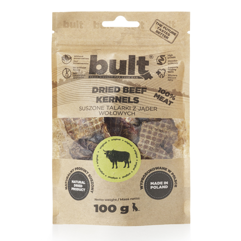 BULT natural dog chew rings made from beef cores 100 g