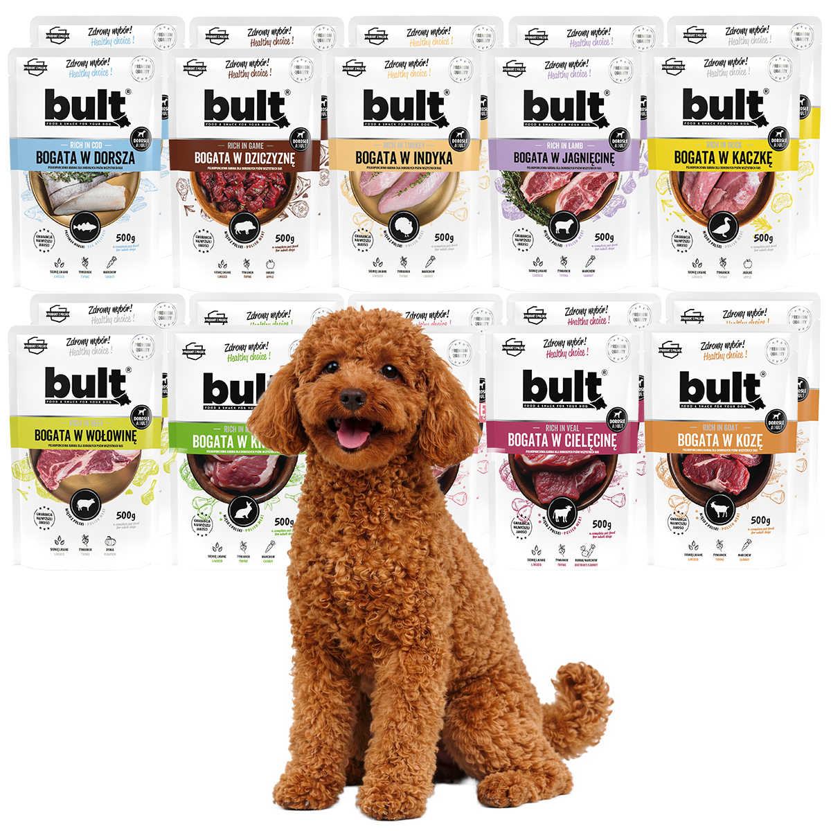 Sada 20 sáčků s masem BULT luncheon mix chutí (500 g) 