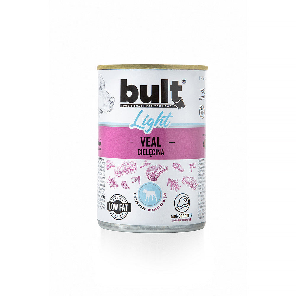 BULT LIGHT mokra karma dla psa cielęcina, puszka 400 g, monoprotein
