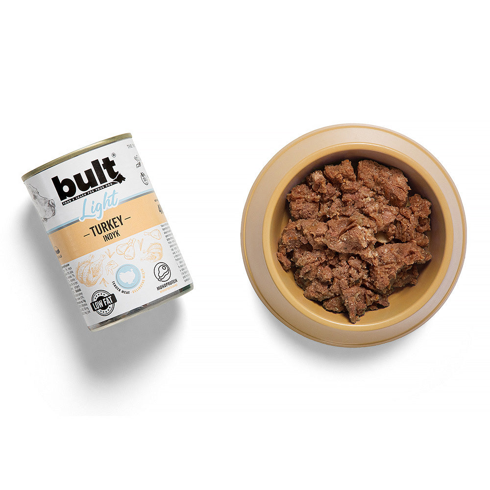 BULT LIGHT mokra karma dla psa indyk, puszka 400 g, monoprotein