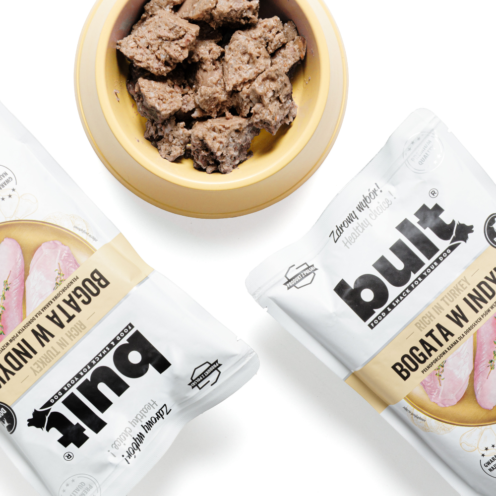 BULT wet dog food turkey, pouch, complete meal