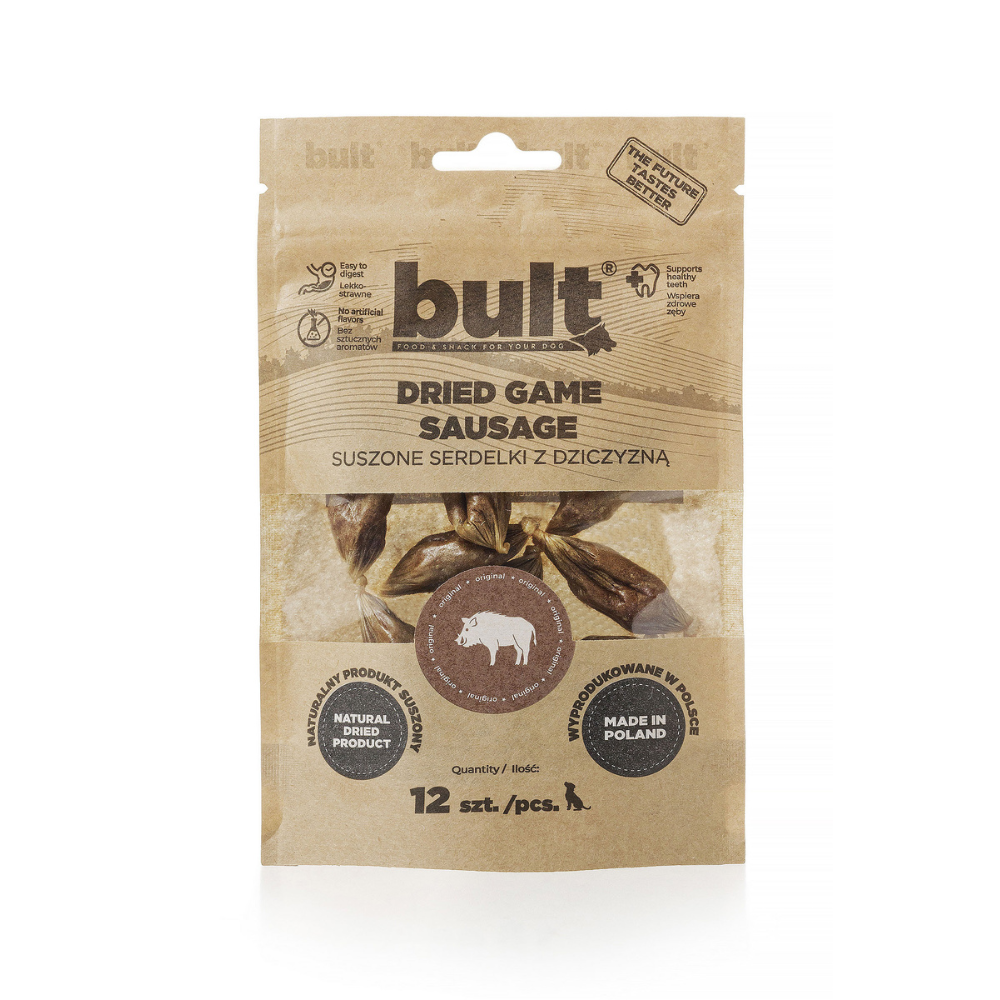 BULT dog treat wild game sausages 12 pcs