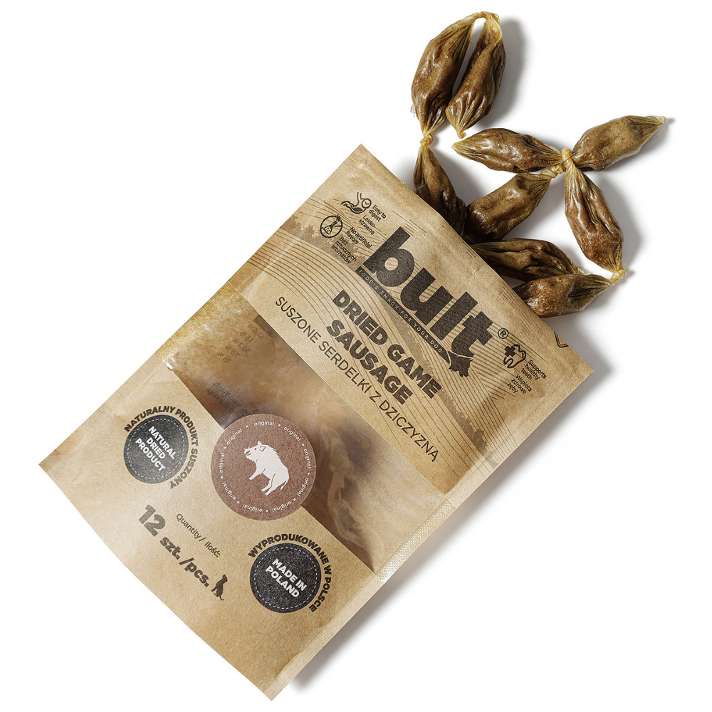 BULT dog treat wild game sausages 12 pcs