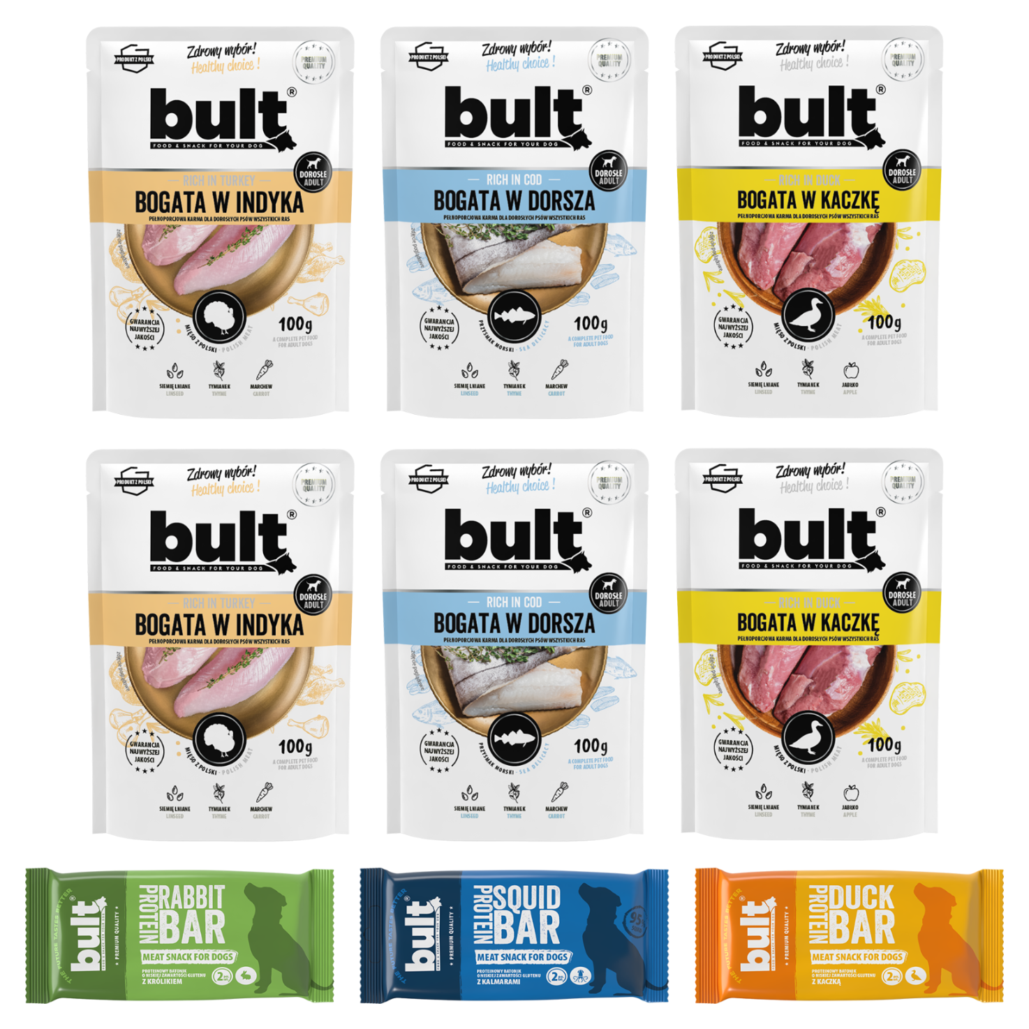 BULT Adventure Box Small woda 3× Protein Bar + 6× saszetka 100g