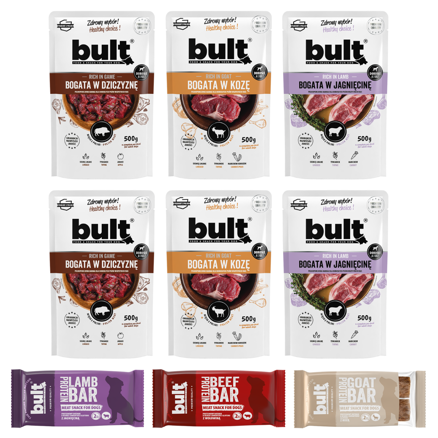 BULT Adventure Box Large hory 3× proteinová tyčinka + 6× sáček 500g