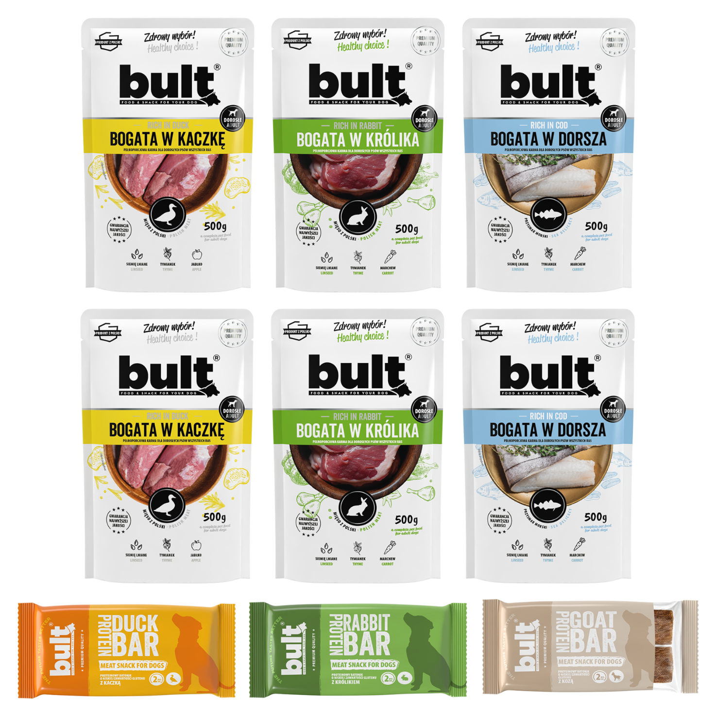 BULT Adventure Box Large woda 3× Protein Bar + 6× saszetka 500g
