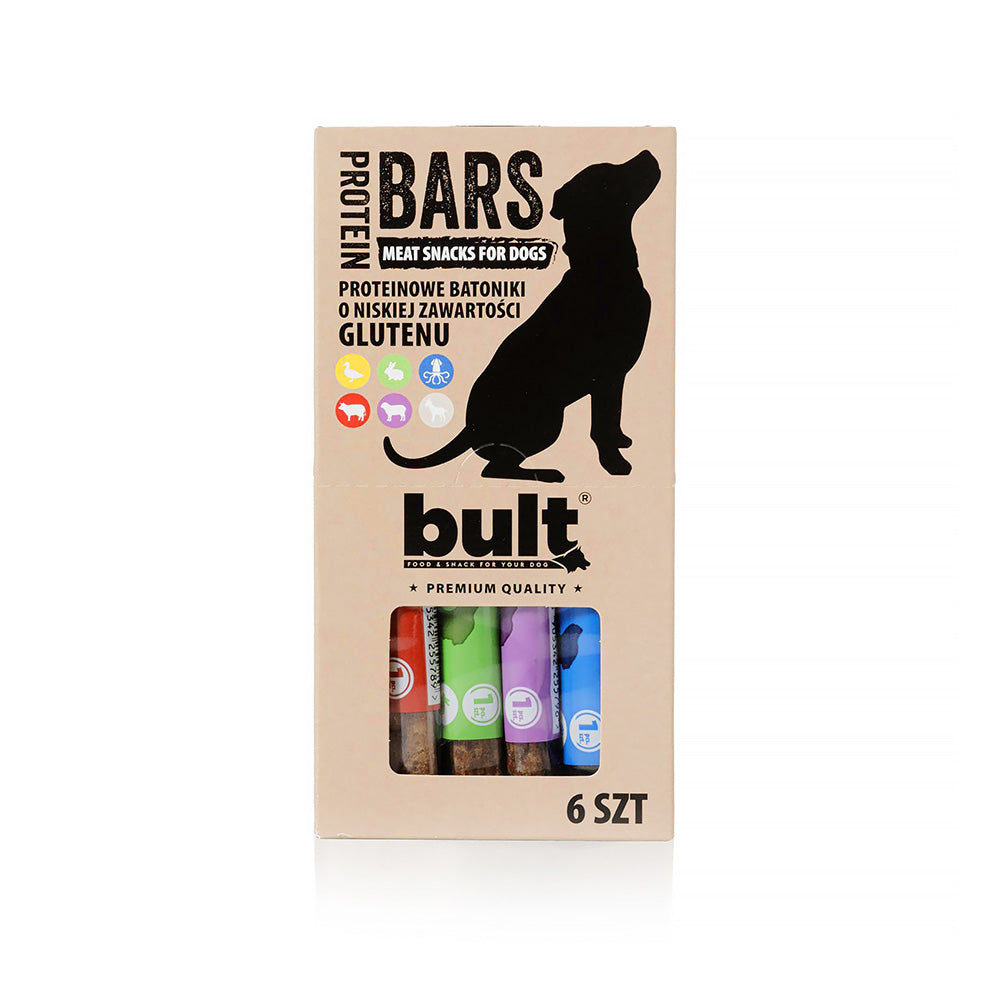 BULT BAR przysmak dla psa batonik proteinowy mix smaków 6 x 37,5 g