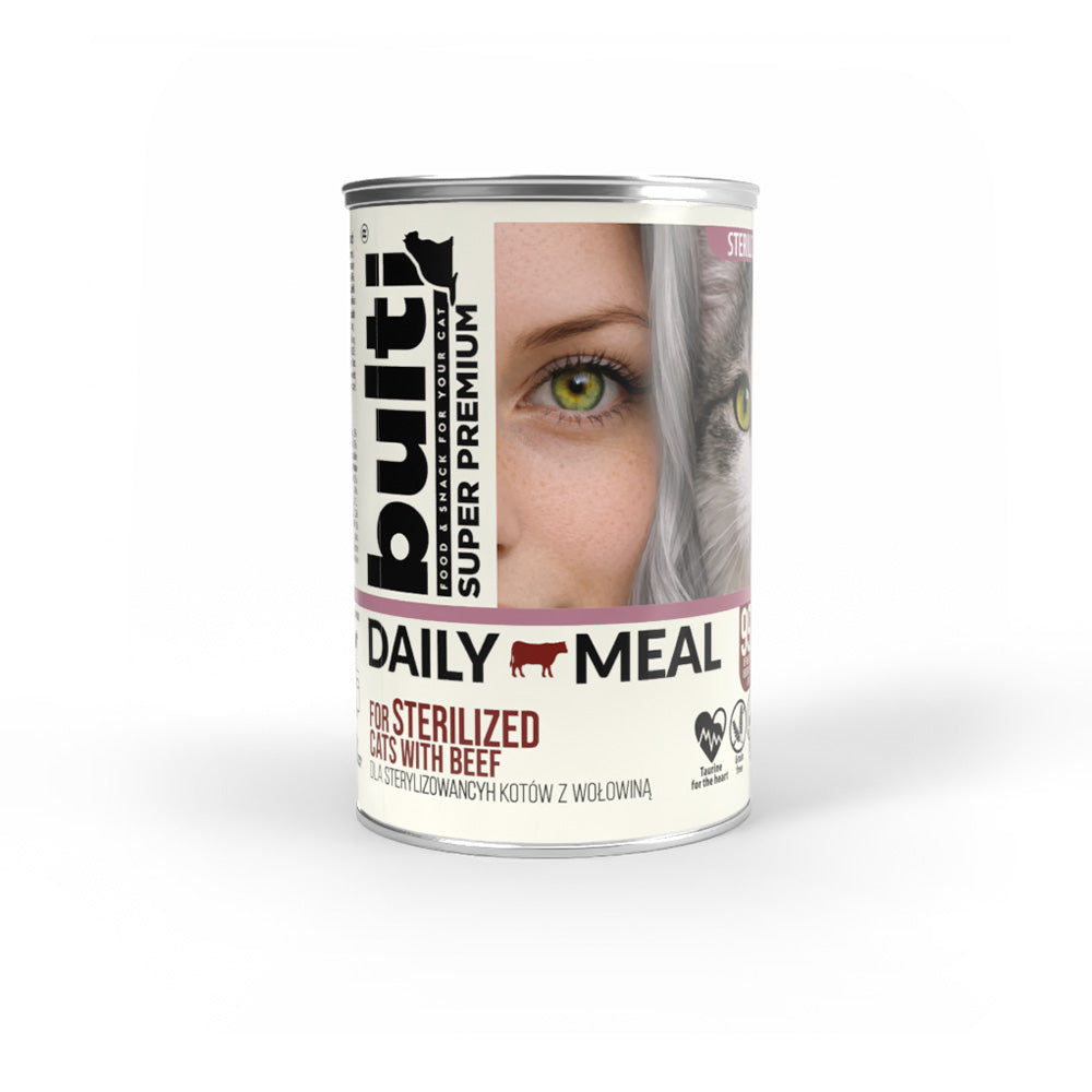 BULTI Daily Meal Sterilisierte Nassnahrung für Katzen Rind mit Huhn 400 g