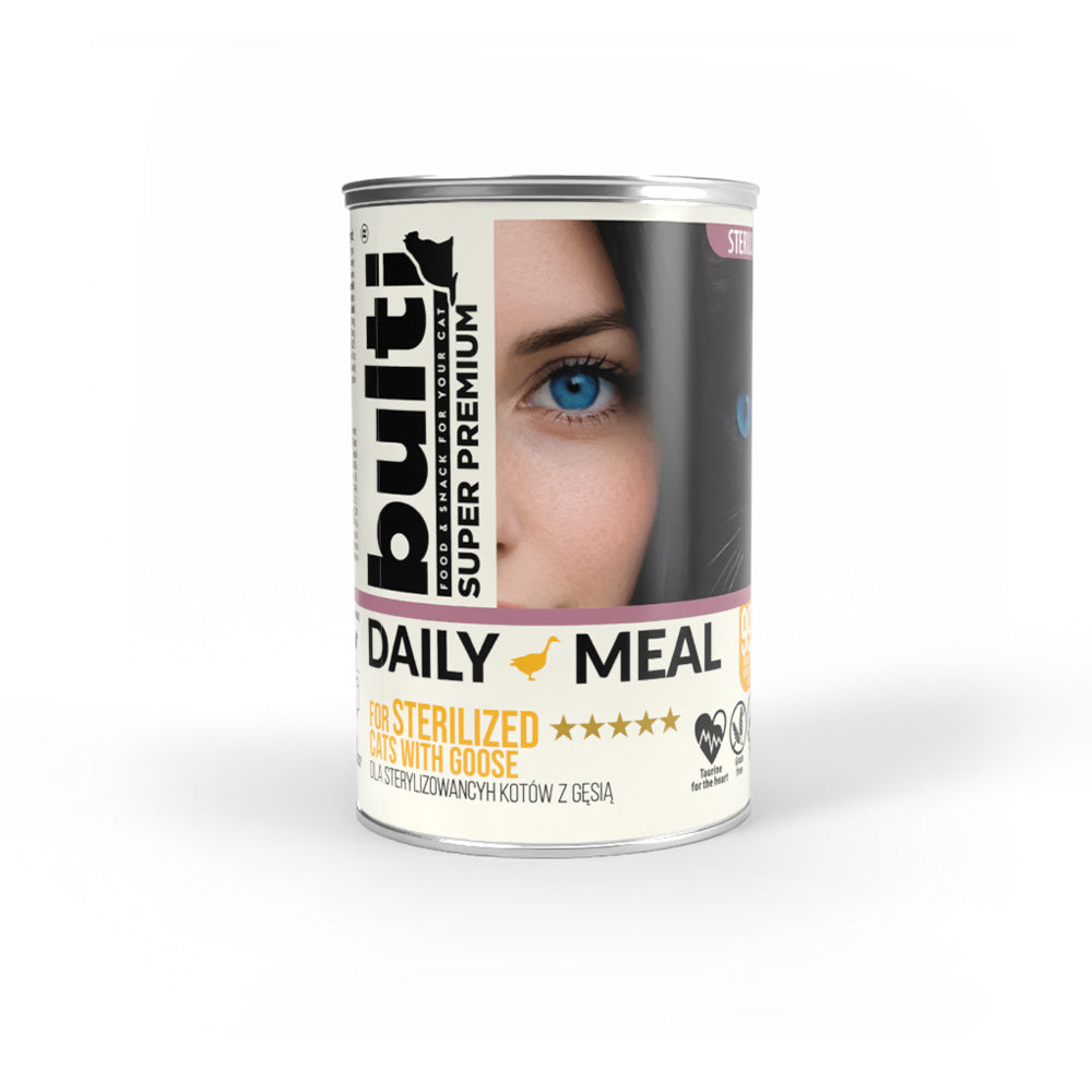 BULTI Daily Meal Sterilisierte Nassnahrung für Katzen Huhn mit Gans 400 g