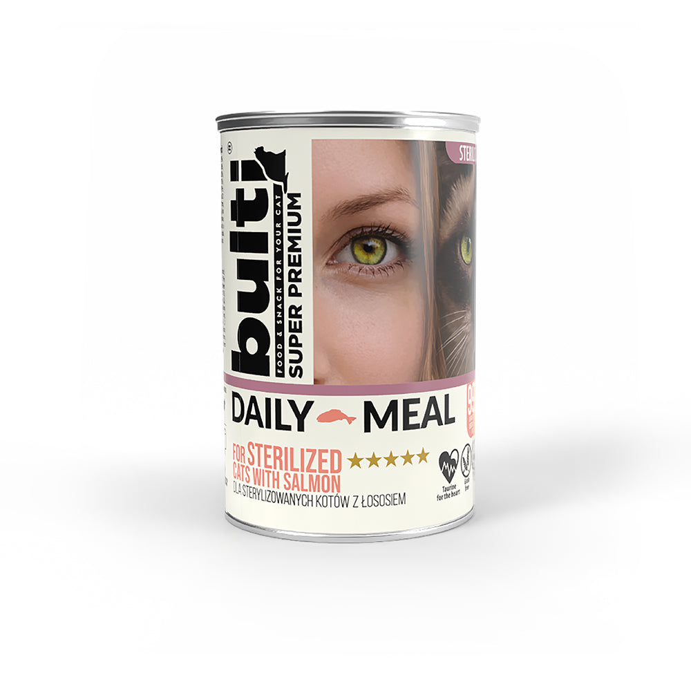 BULTI Daily Meal Sterilisierte Nassnahrung für Katzen Lachs mit Huhn 400 g