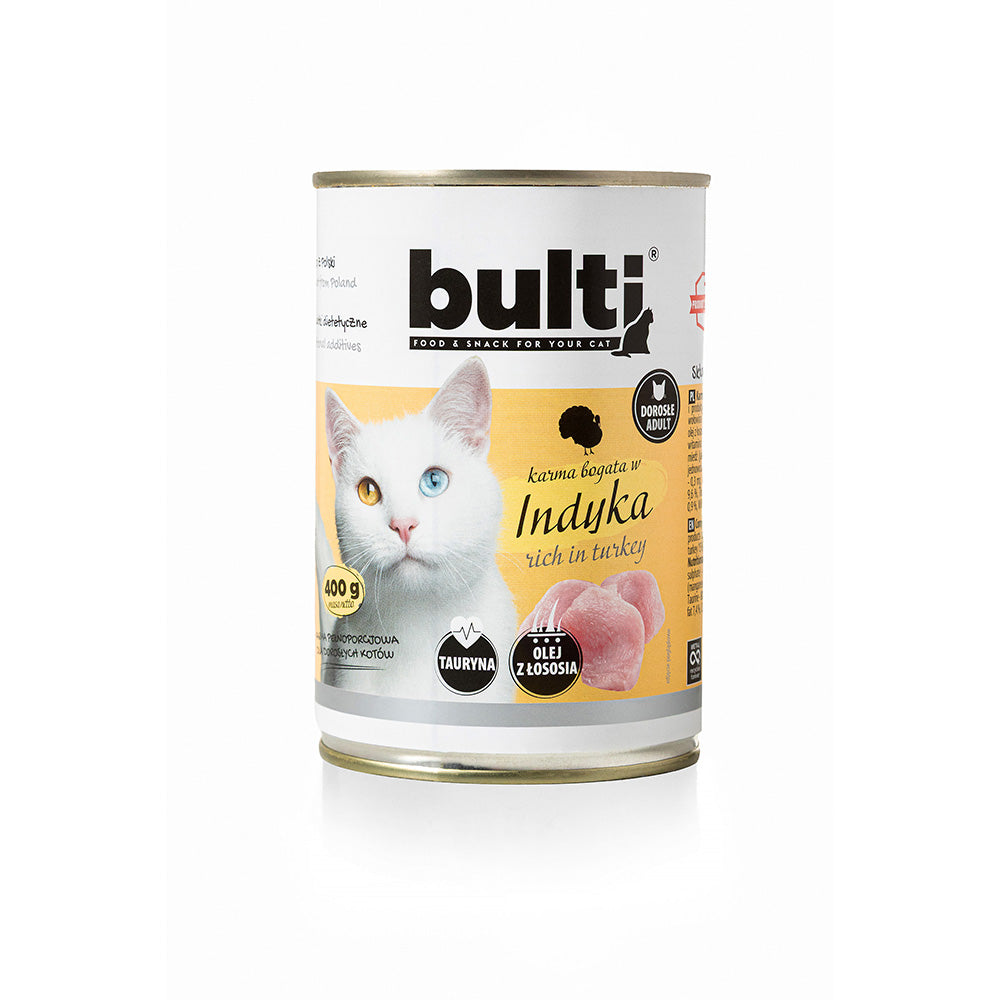 BULTI mokra karma dla kota indyk, puszka