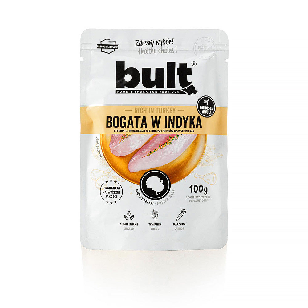BULT mokra karma dla psa indyk, saszetka, pełnoporcjowa