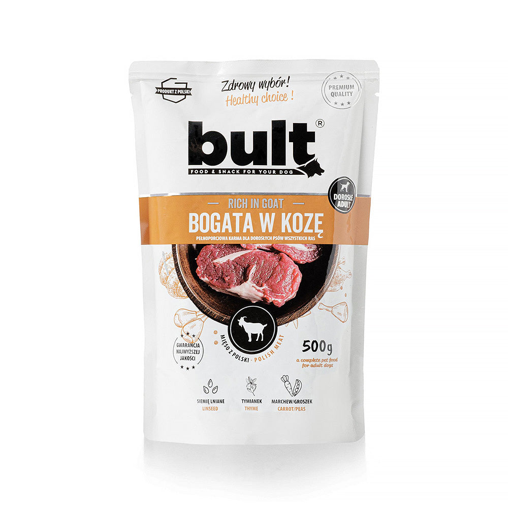 BULT mokra karma dla psa koza, saszetka 500 g, pełnoporcjowa