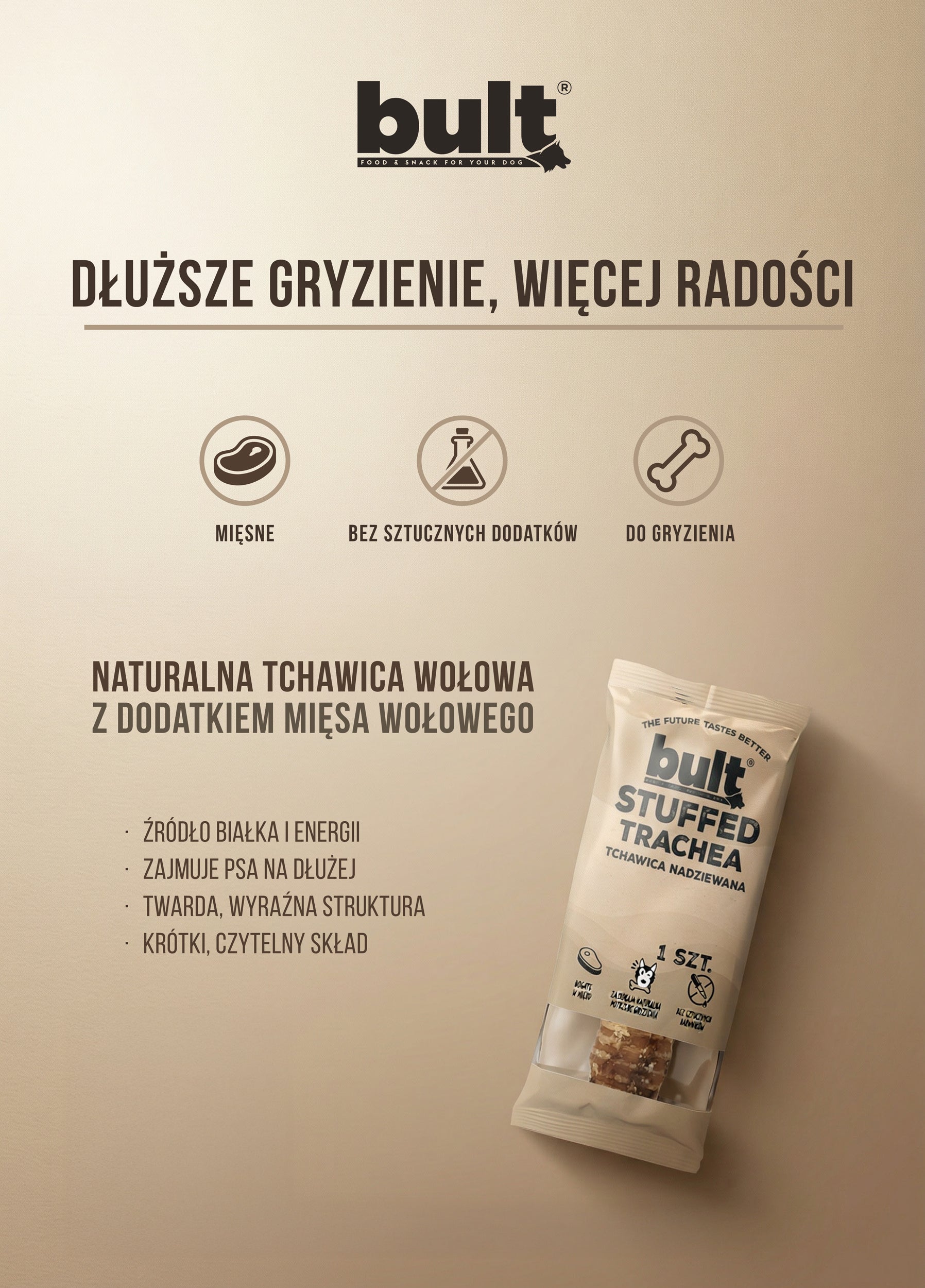 BULT przysmak dla psa tchawica nadziewana 1 szt