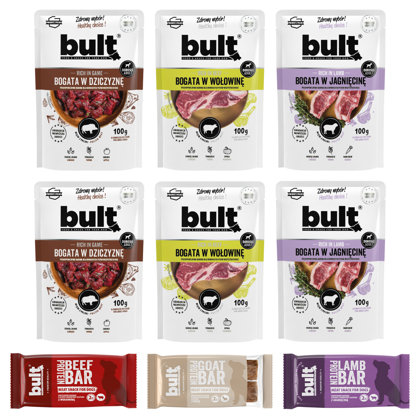 BULT Adventure Box Small góry 3× Protein Bar + 6× saszetka 100g