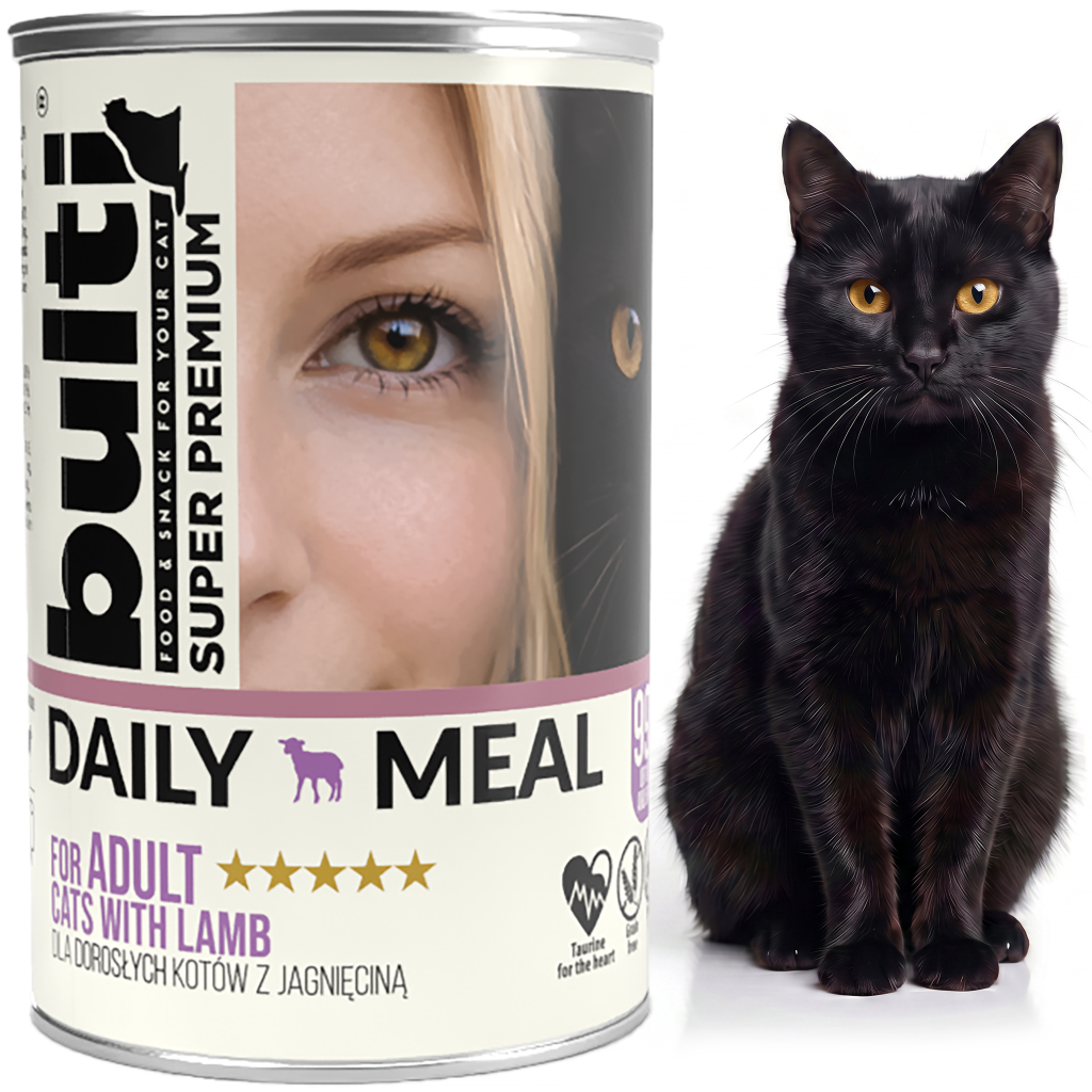 BULTI Daily Meal Adult mokré krmivo pro kočky, mix příchutí, plechovka 32 × 400 g