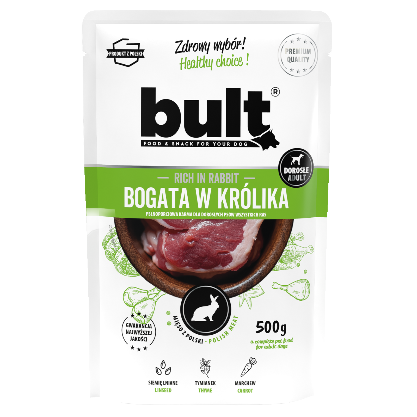 Saszetka mielonka BULT bogata w królika - bult.dog