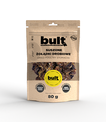 Suszone żołądki drobiowe od BULTa - najwyższej jakości przekąska dla psa